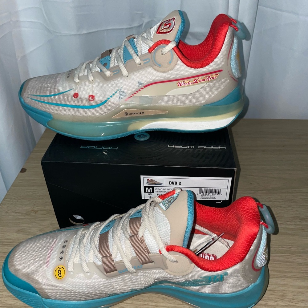 Kids White and Red Athletic Shoes